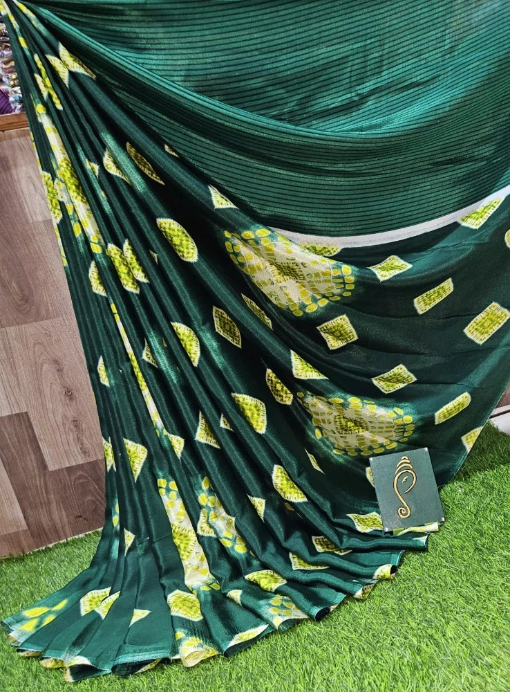 SOPHISTICATED-TURKEY-CRAPE-SILK-SAREE-WITH-RUNNING-BLOUSE-IN-GREEN